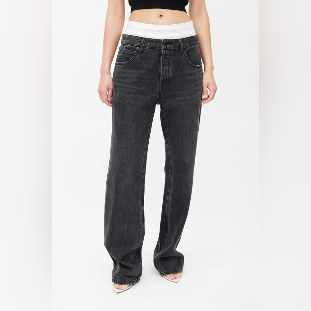 Alexander Wang Washed Black Layer Brief Jeans Size 26